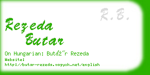 rezeda butar business card